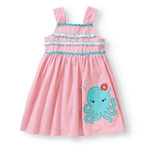 Nannette Girls' Size 6 Seersucker Octopus Sundress